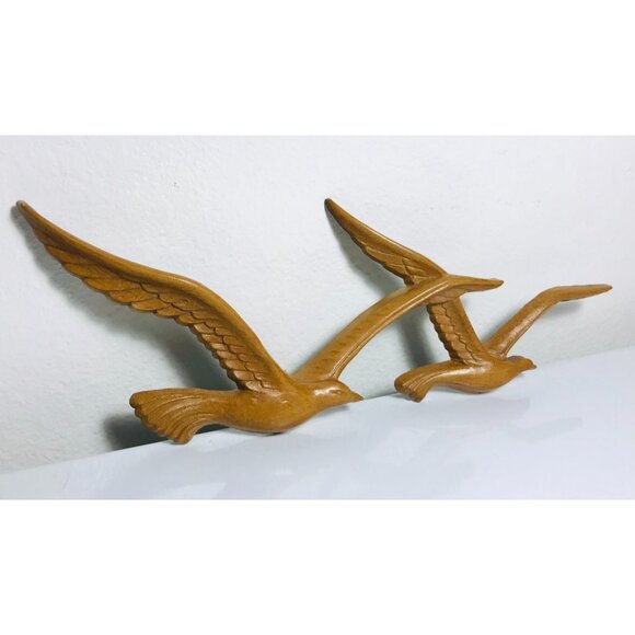 Homco Mid Century Modern Birds Wall Decor Seagulls Pair Vintage MCM USA - Picture 2 of 9